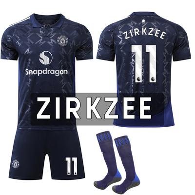 2024-25 Manchester United modrý venkovní dres #10 Rashford Fotbalové dresy