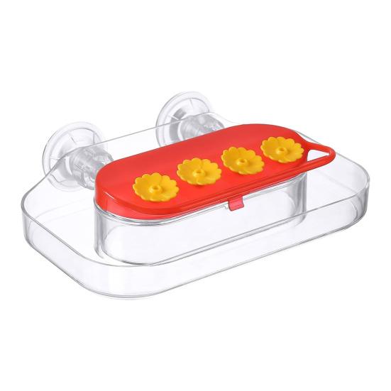 

Кормушка для колибри Yousheng на окно, поилка для воды с присоской, 4 порта в форме цветков, настольная станция для воды для птиц для сада, патио, колибри 1pc