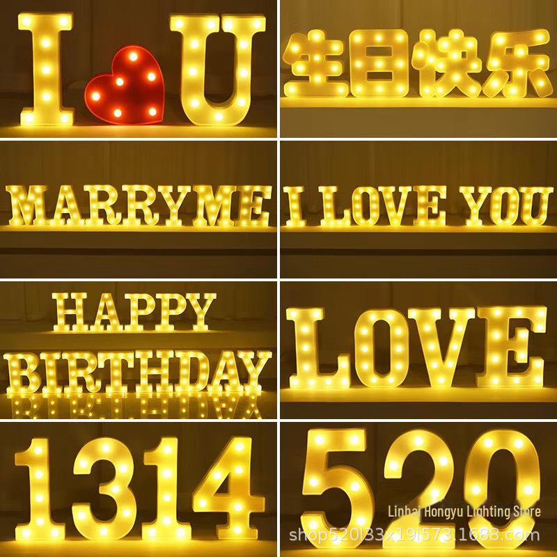 LED Alphabet Lights - 26 Letters for Birthdays, Parties & Proposals