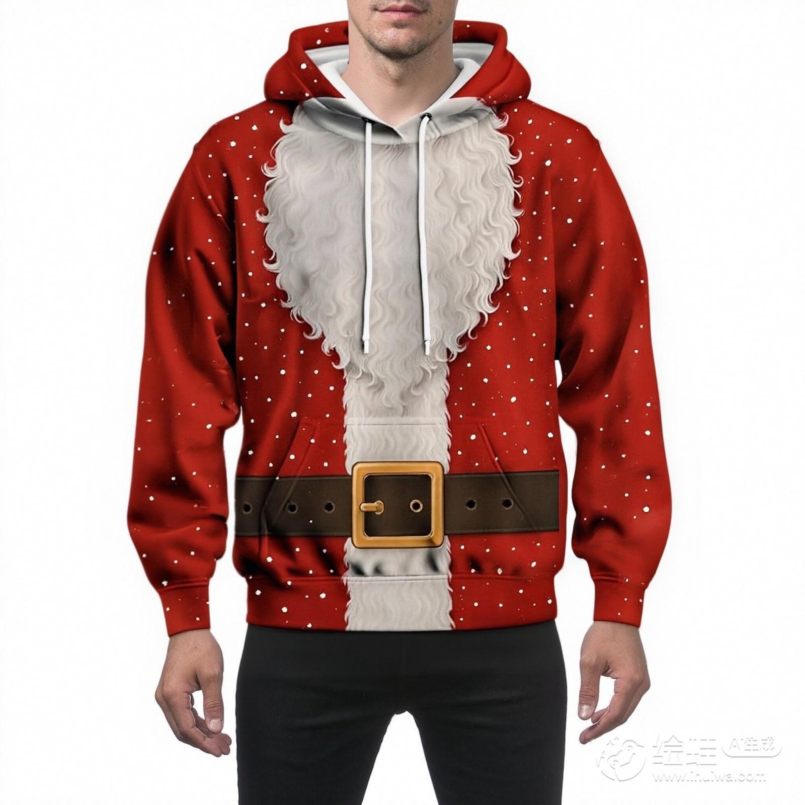 

Men s And Women s Personalized And Creative Christmas Printed Long-sleeved Hooded Sweatshirt, Men s Fashionable Christmas Clothing, Casual Sports Top S