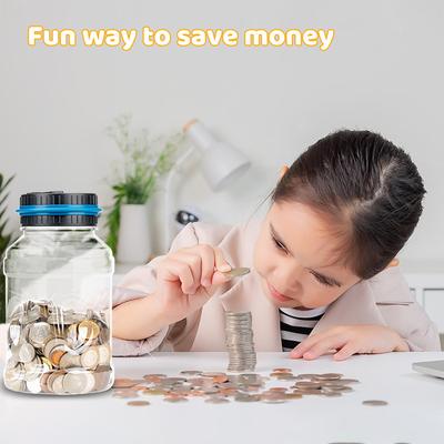 1 Stück Elektronisches Sparschwein Digitale LCD Zählende Münzspardose Eimer Glas Münzaufbewahrungsbox Für USD EURO Geld Geschenke Kind Aufbewahrung