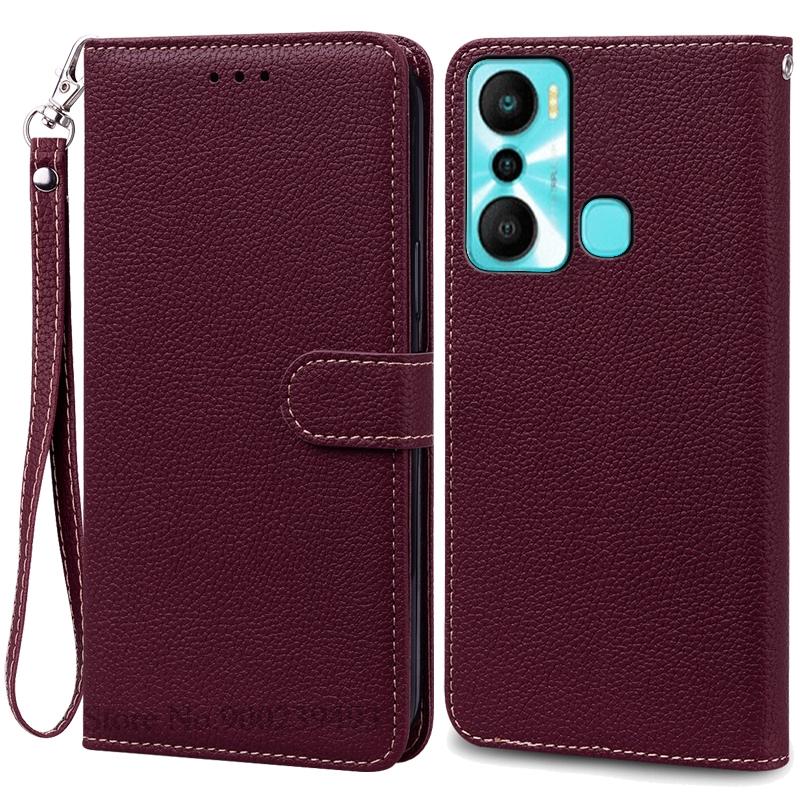 Hot 20i Case For Infinix Hot 20i Case Wallet Leather Flip Cover For Infinix Hot 20i Case X665C X665E Phone Cover Coque Fundas