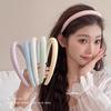 Korean Macaron Sponge Headband for Women Narrow Edge Face Wash Hair Band Girl Simple Hair Hoop