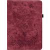 Lenovo Tab P12 Case, Rose and Butterflies, Red