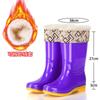 Tall women's rain boots fashion classic rain shoes mother kitchen non-slip wear-resistant waterproof shoes women's rubber shoes overalls cotton shoes