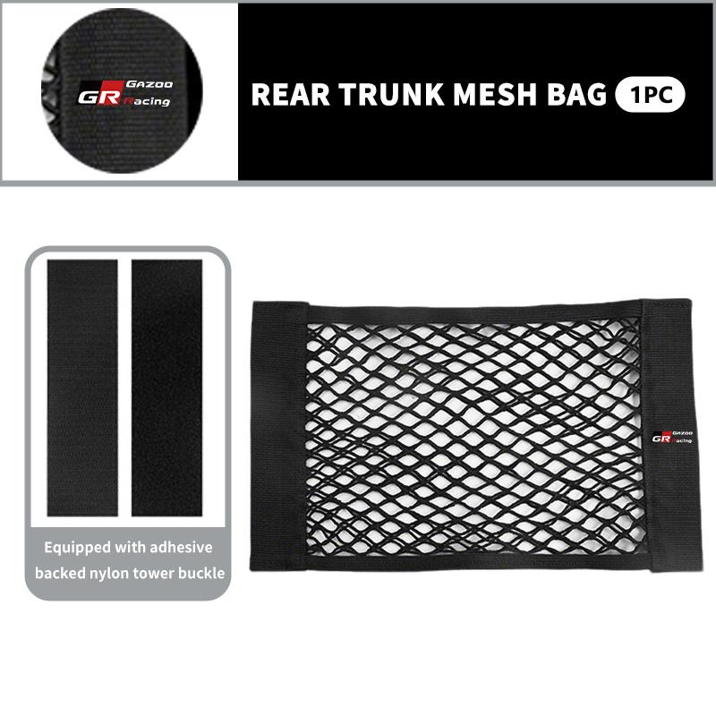 Car Styling Trunk Box Storage Bag Mesh Elastic String Net Pocket Organizer Accessories For Toyota Yaris Corolla Rav4 GR Auris