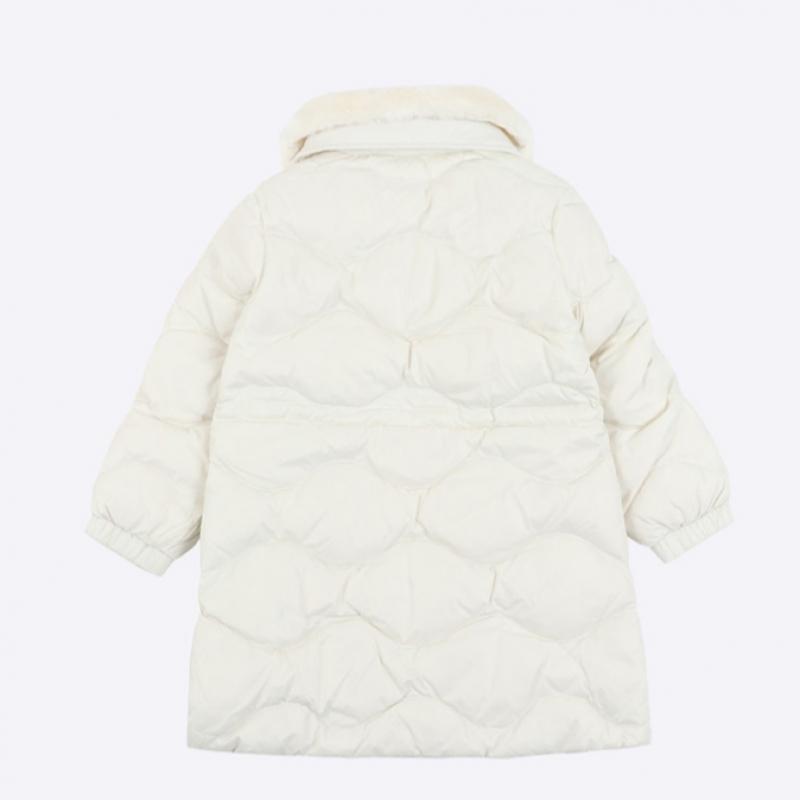 New Balance Kids Tree Collar Detachable Quilting Down Jacket Ivory