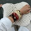Ingemark 4 Styles Punk Thick Resin Acrylic Wide Bracelets for Women New Trend Boho Irregular Chunky Bracelets Y2K Jewelry Gift