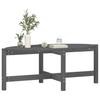 Vidaxl Coffee Table, Grey, 118X63X45 Cm, Solid Pine Wood