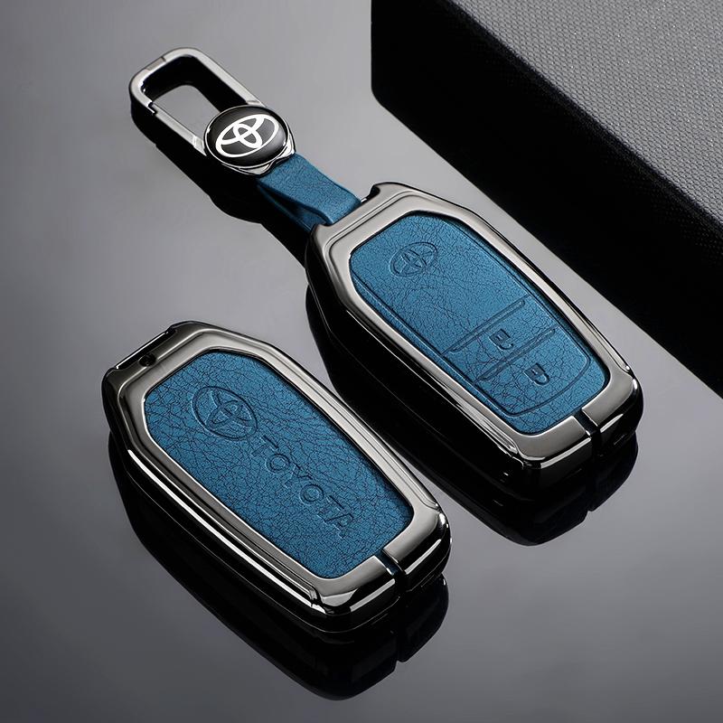 Car Remote Key Case Cover Bag For Toyota Corolla Cross Yaris Sienna Venza Harrier Hilux Land Cruiser Alphard Keyring Accessories