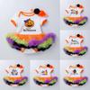 Infant Baby Girls Kids Skirts Set 2PC Romper + Headband Halloween Outfits