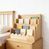 Natürlicher Holz Kinderbuchständer mit 4 Fächern, ideal für Schlafzimmer, Klassenzimmer und Spielbereiche