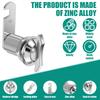 6Pcs 1-1/8" New Cylinder Zinc Alloy Keyless Thumb Cam Lock Easy Installation Waterproof Compartment Cam Lock for Cabinet Drawer