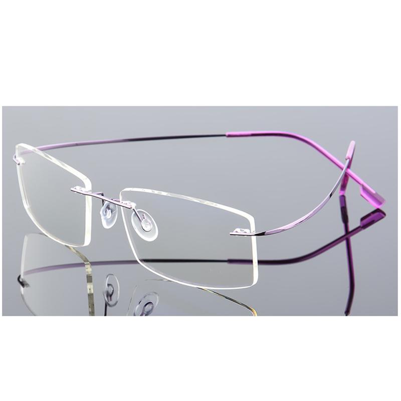 Ultra Hafif Kaplama Çerçevesiz Miyopi Gözlükleri -1,0 -1,5 -2,0 ila -5,0, Çerçevesiz Süper Hafif Paslanmaz Çelik Hipermetrop +1,0 +2,0 +4,0