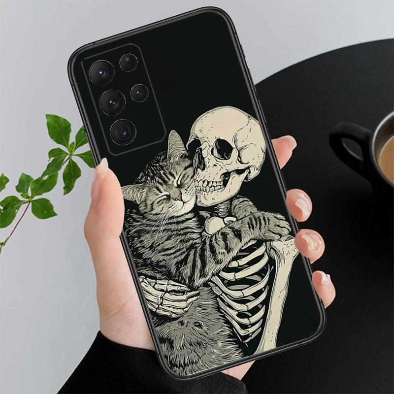 Phone Case For Samsung A55 A16 A56 A36 A35 A15 A53 A54 A33 A34 A25 A05S A52 A52S A14 A26 A71 Skeleton Art