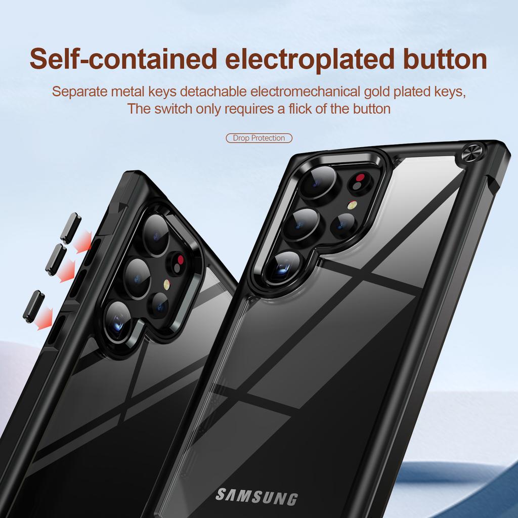 Rugged Heavy Duty Bumper Case For Samsung S25 S24 S23 S22 S21 Plus Ultra A54 A34 A14 A15 5G Hybrid Shockproof Armor Clear Cover