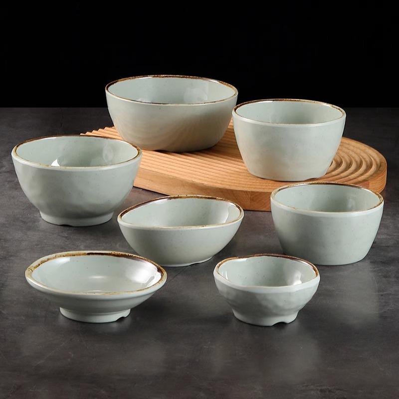 Melamine Imitation Porcelain Small Bowl for Rice, Soup, or Seasoning - Ideal for Hotels & Restaurants