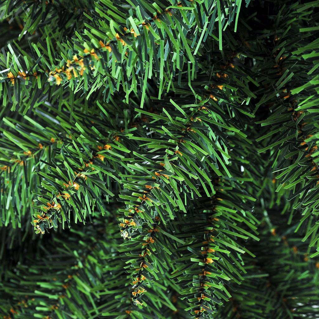 180cm Slim Artificial Christmas Tree with Realistic Branches, Tall and Narrow Christmas Tree with Folding Base, Green