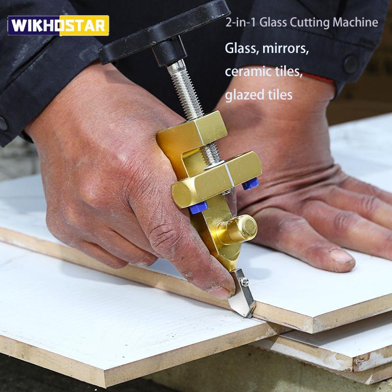 2-in-1-Glaskeramik-Fliesenschneider mit Messerrad, Diamant-Rollenschneider, Schneidemaschine, Öffner, Brecher, Werkzeuge, Zubehör