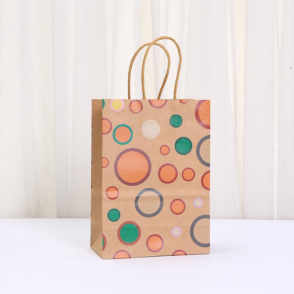 StoBag 2026 NEW Polka Dot Kraft Paper Gift Bags Reusable Eco Friendly Tote for Birthday Party Favor Packaging Shopping