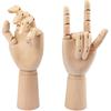 Wooden Hand Model, 2 PCS, 12 Inches Left and Right Hand Art Mannequin Figure with for Hand Jewelry Display, Decoration, Sketching, by GNIEMCKIN.