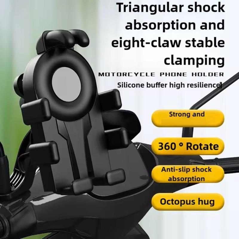 Motorcycle Phone Mount Holder Motorcycle Cellphone Mount, Bike Phone Handlebar Clamp for 4.7-7inch Phone