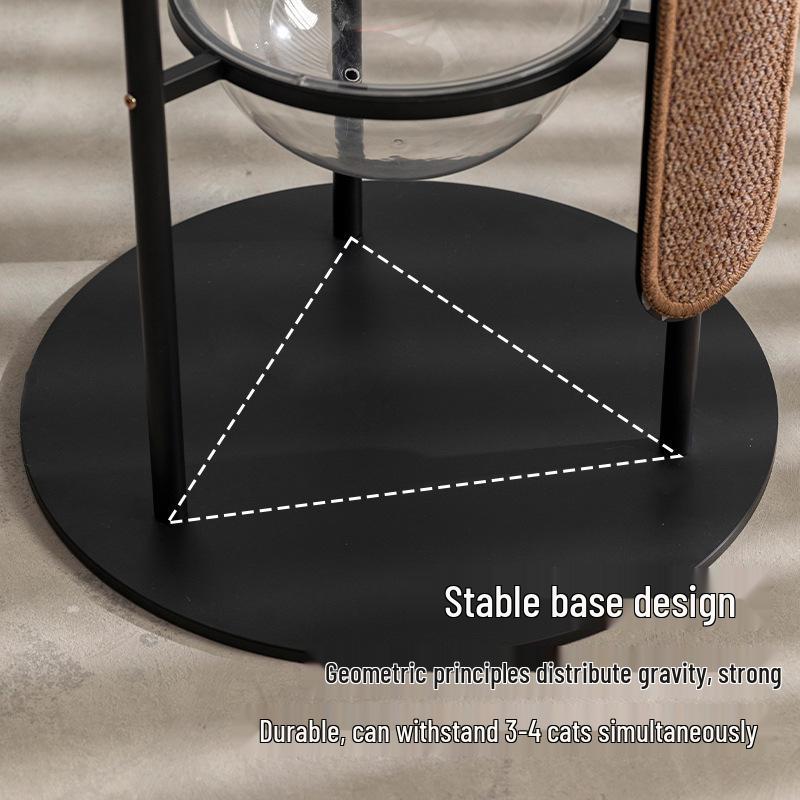 Space-Saving Cat Tree: Integrated Scratching Post, Bed, Climbing Frame, and Capsule Shelf