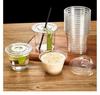 Transparent Mini Milk Tea Disposable Cup with Lid - Small Size for Cold Drinks