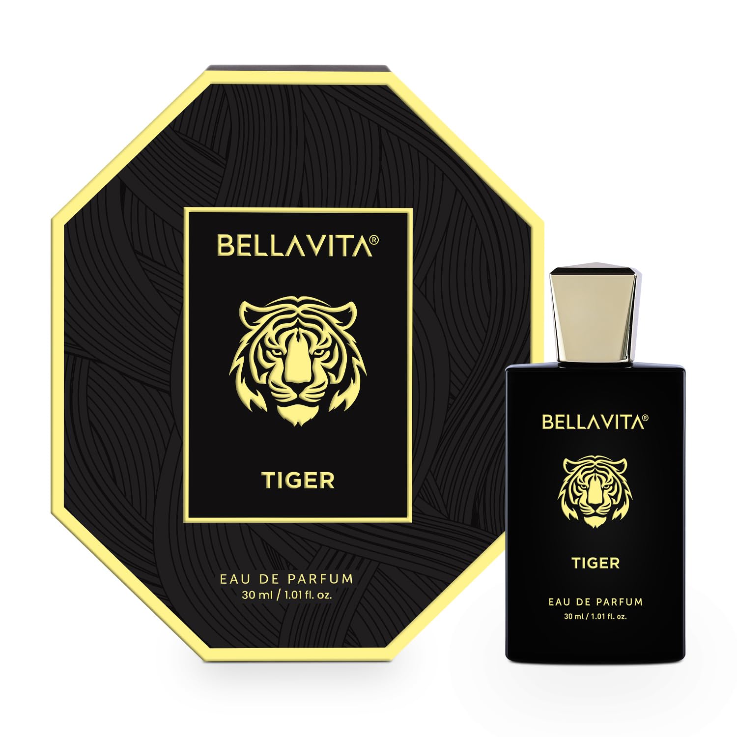 

BELLAVITA Tiger Man Liquid Eau De Parfum 30ml Perfume for Men Long Lasting Woody Premium Fragrance