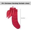 Bows Christmas Stockings Ornament Candy Gift Bag Christmas Hanging Socks For Tree Fireplaces Holiday Decoration