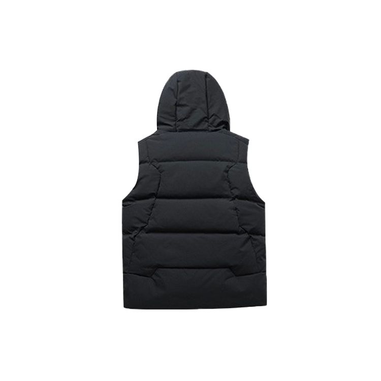 Anta Zippered Down Hooded Loose Vest Men Vests Black 152147901-2