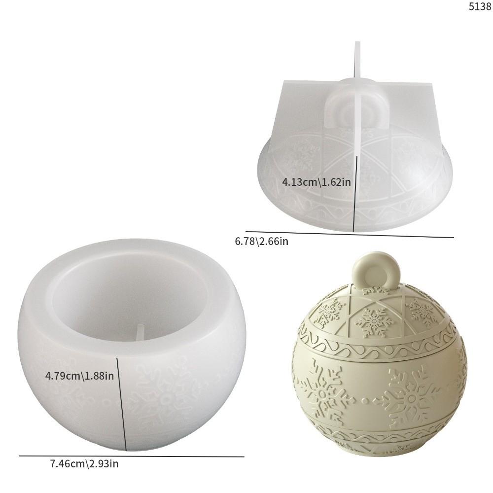 New Silicone Candle Jar Mold with Lids Craft Making Plaster Resin Molds 3D Relief Berry Design Storage Box Mold Christmas Decor