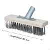 Deck Scrub Brush Head Stainless Steel Wire Rough Multi Purpose Push Broom Scrubber