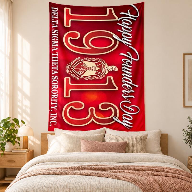 Delta Sigma Theta 1913 Tapestry highquality for decorating living room bedroom dorm walls ideal as bedroom wallart orholiday gift