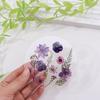 Round Acrylic Coasters Transparent Insulation Pad Durable Floral Print Coasters  Gifts