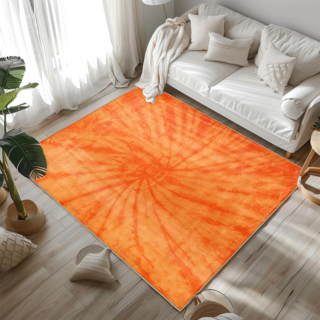 Nordic Tie Dye Area Rug for Living Room Modern Abstract Area Carpet Boho Area Rugs Colorful Rug Eclectic Bedroom Decor Carpet