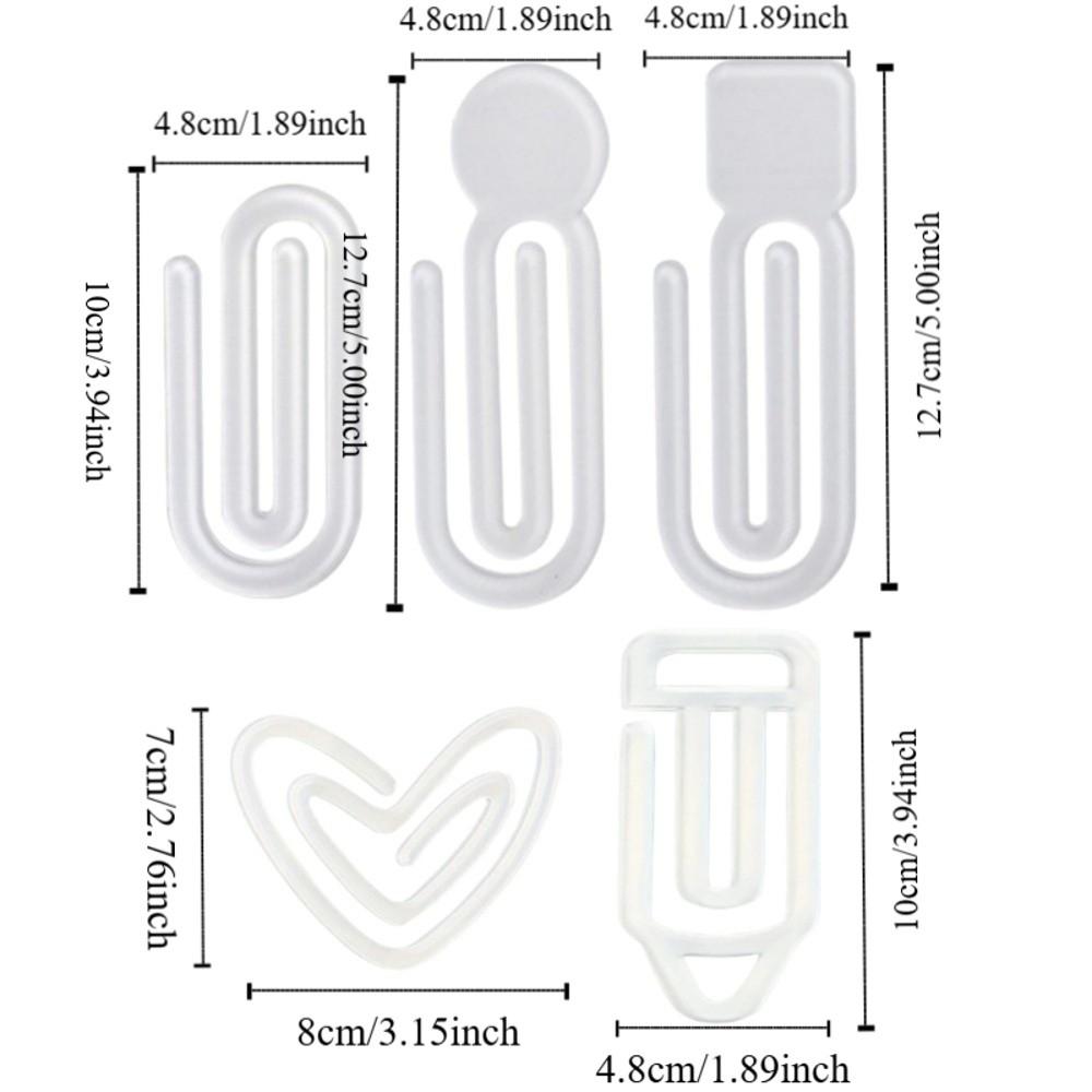 9pcs Acrylic Heat Transfer Bookmark Creative DIY Pattern Paper Clip  Student