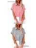 2026 Spring/Summer Women's Cotton Linen Pocket Short Sleeve Shirt