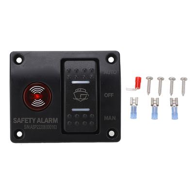 3 Way Bilge Pump Switch Panel Man Off Auto Bilge Pump Float Switch with LED Light for Ships and Yachts DC24V