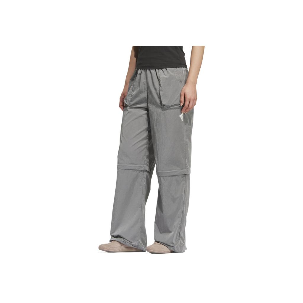 Adidas FOS Series Comfortable Elastic Waist Solid Color Sports Long Pants Women Bottoms Miracle-Bauxite-Brown KC3779