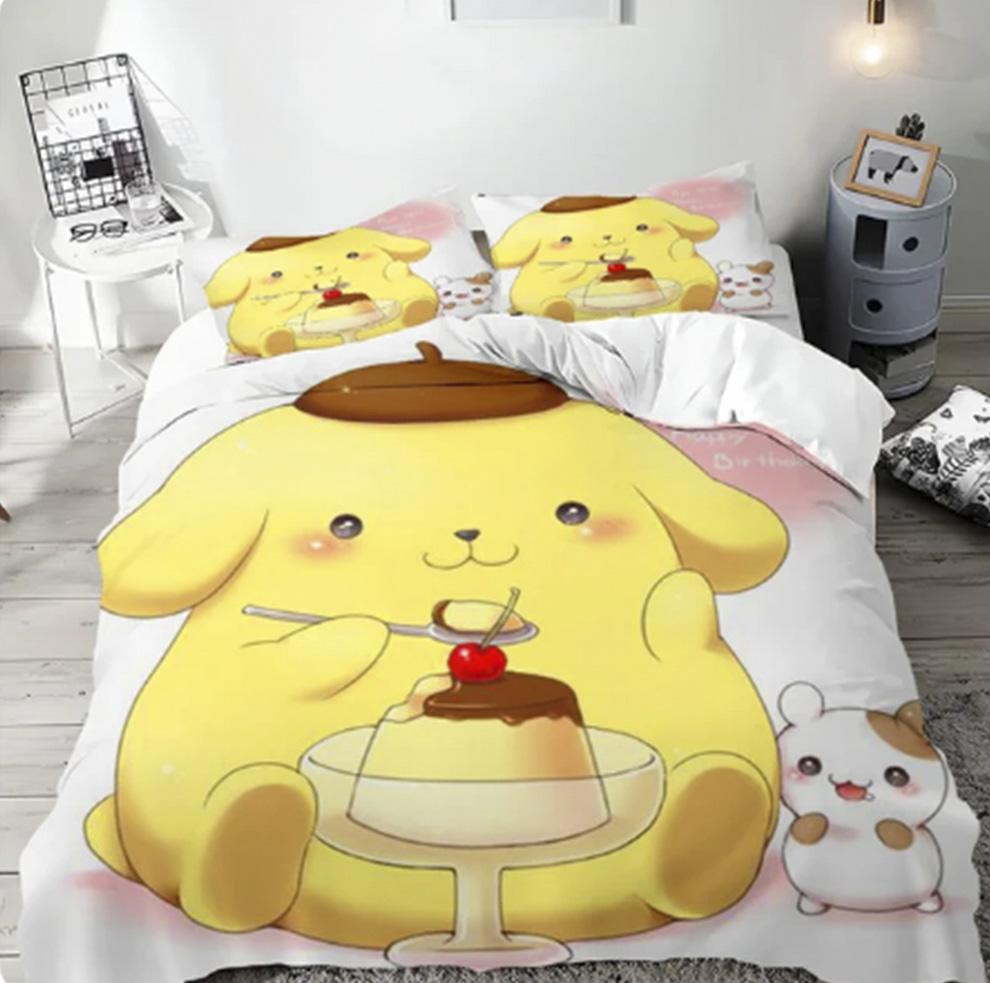 

Пододеяльник Мультяшный Помпомпурин Аниме Одеяло с принтом Полиэстер Постельное белье Полуторный размер Детский подарок Разные размеры 90x200cm