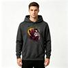 Men's Relax Grim Reaper Smoker Print Pullover Hoodie Casual Long Sleeve Hooded Sweatshirt