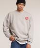 CREAM SODA LAB Human Highlight Sweatshirt Small Heart Gray Red