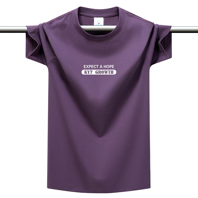 220g Heavyweight Cotton Men's T-shirt Many Bright Colors Plus Size M-6XL Vibrant Summer Loose Casual Tee