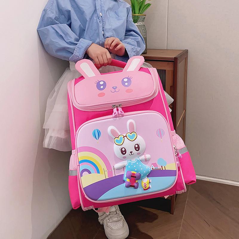 Adorable Cartoon Bunny Backpack For Elementary Students Spacious And Ergonomic