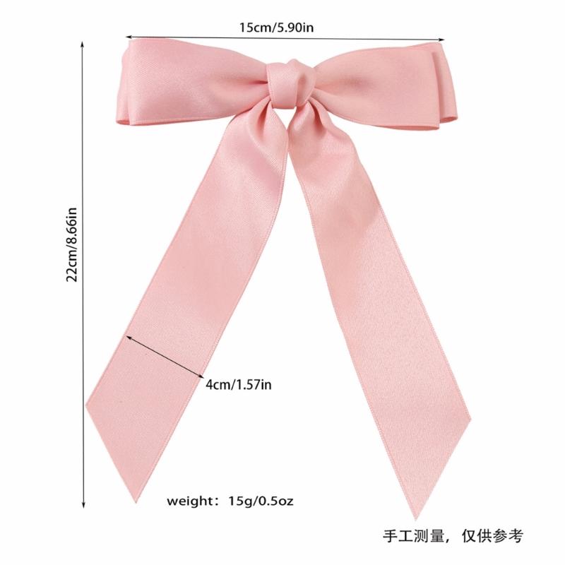 Long Ribbon Bowknot Barrettes Bow Hair Clip Girls Hair Clips Hair Shaping Tool