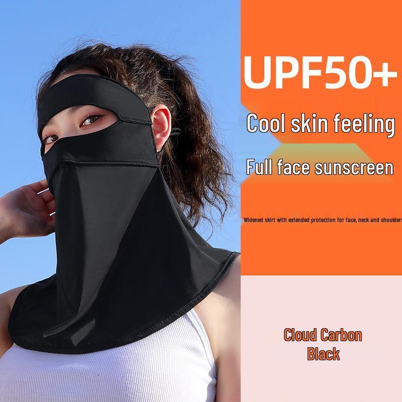 Atmungsaktive UV-Schutz Eisseide Gesichtsmaske für Sommer Radfahren und Autofahren