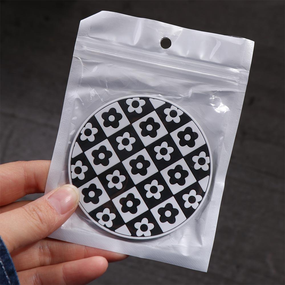 Heat Resistance Flower Coaster Houndstooth Car Water Cup Pad Car Mug Coaster  Decor Accessories