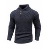 Pánský zimní svetr Ochrana krku Vysoký límec Dlouhé rukávy Pletený Silný elastický Slim Fit Jednobarevný Svetr pro každodenní nošení Školní sporty
