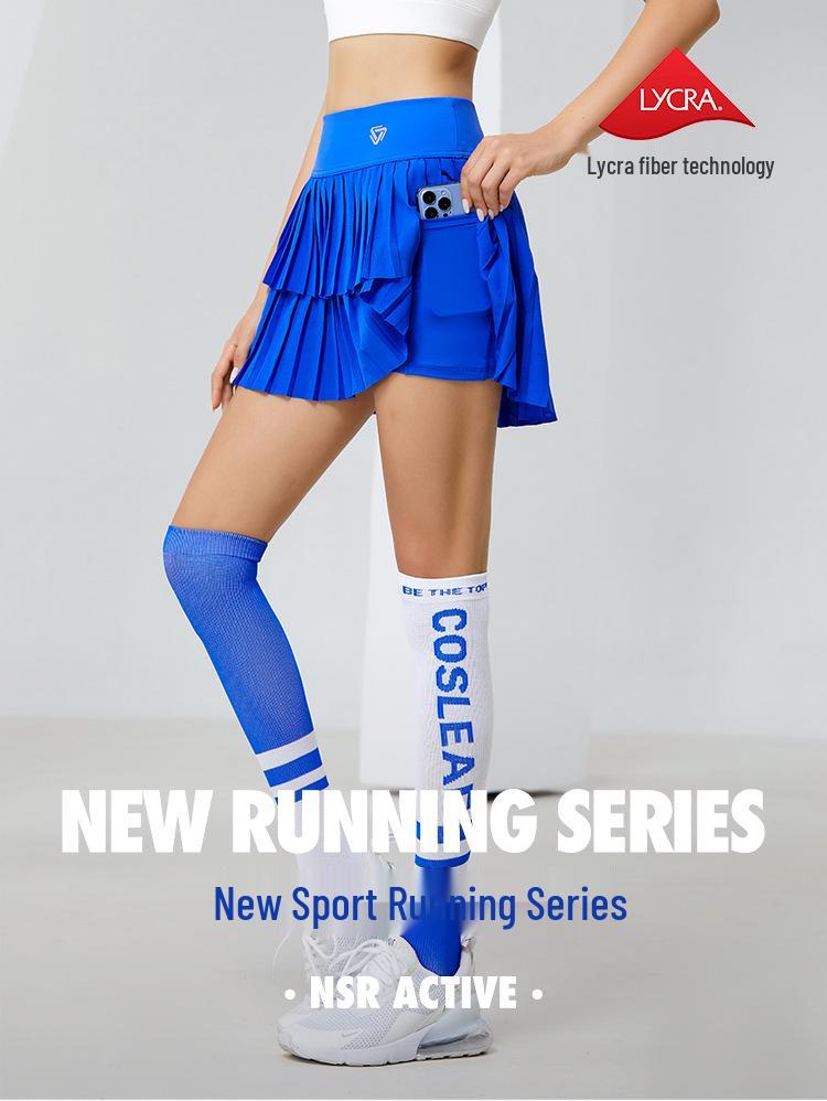Women's Quick-Dry Pleated Sports Skirt for Badminton, Tennis, Yoga, Fitness, Running, and Marathon